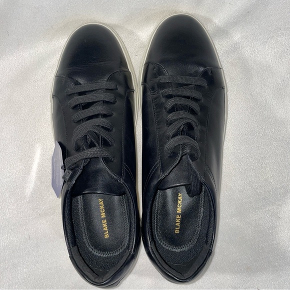 Blake Mckay Men's Black Leather Sneakers Size 9 - Picture 6 of 9